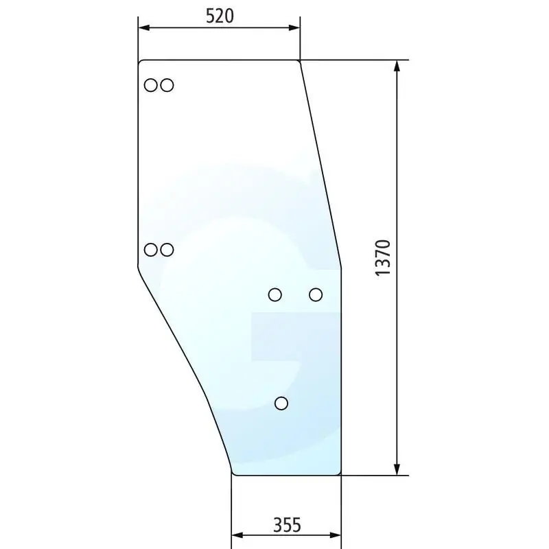 Zniżka Szyba drzwi prawa Fendt Farmer 205810030050