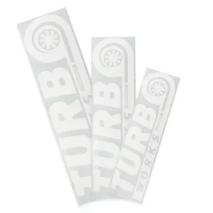 Naklejka TurboWorks Biała 60cm Taniej