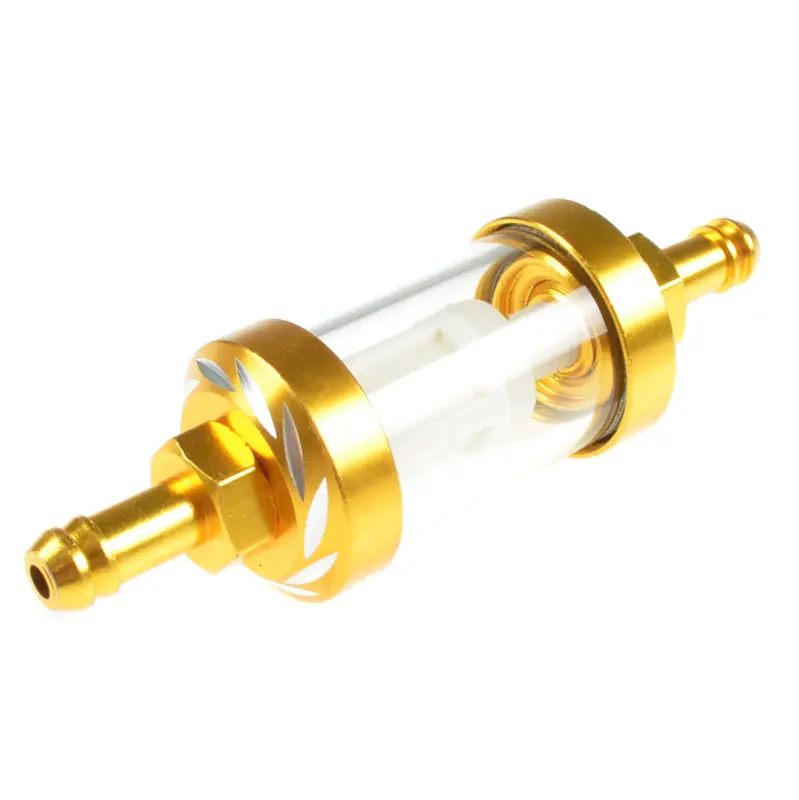 Wybór klientów Filtr paliwa 7mm alu cnc złoty Racing Force