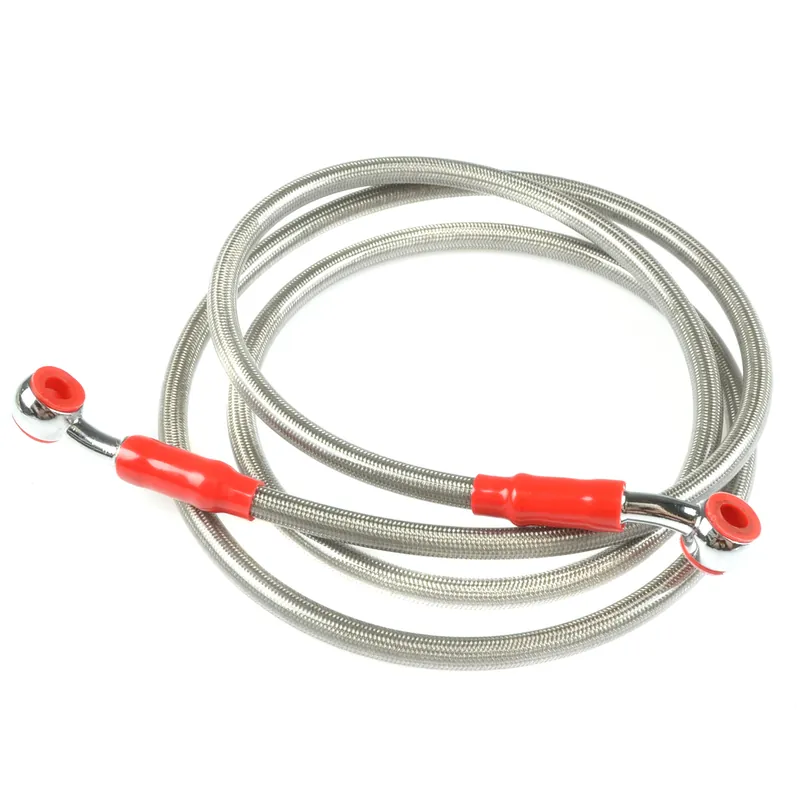 Przewód hamulcowy w stalowym oplocie srebrny 140cm Racing Force Kup teraz