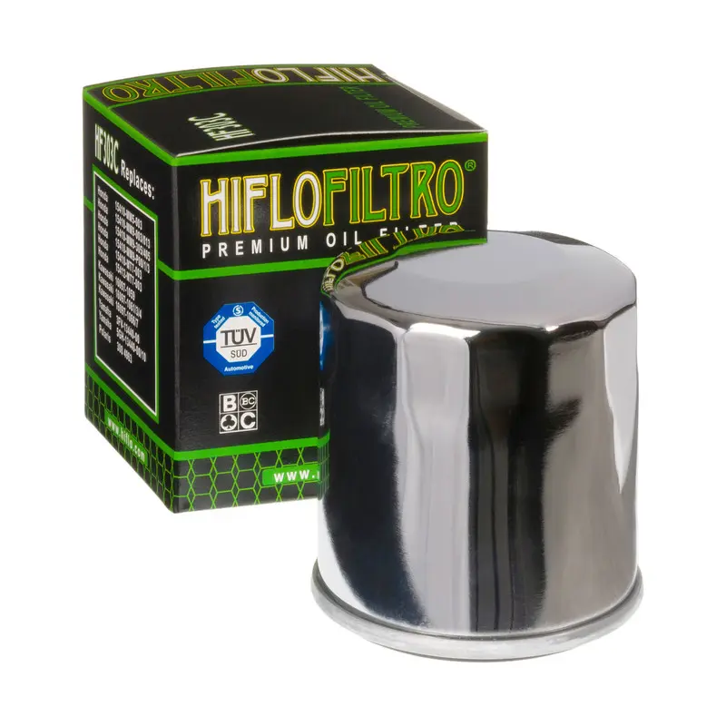 Hiflo filtr oleju HF303 chrom Honda Kawasaki Yamah Bezpieczne zakupy
