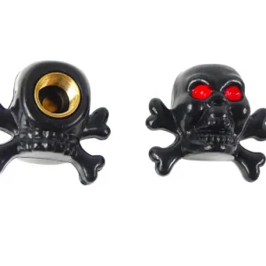 Do wyczerpania zapasów Nakrętka wentyla czaszka czarne choper custom