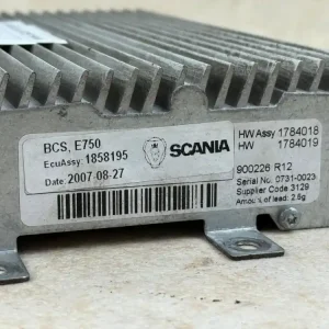 Sterownik SCANIA 2007 rok, BCS E750, EcuAssy 1858195, HW Assy 1784018, HW 1784019, nr 900226 R12 Tani