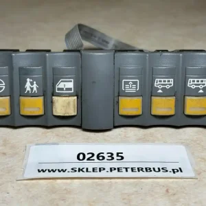 Zamów teraz Zestaw 6 klawiszy pulpitu NEOPLAN - opuszczanie szyby kierowcy, poziomowanie wysokości nadwozia, nr VDO 1368.002600000600