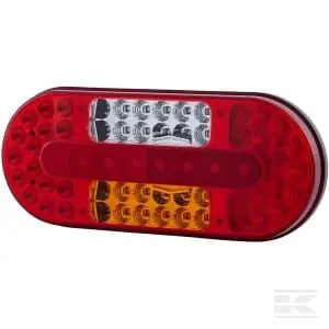 Premium Lampa tylna LED prawa prostokątna 10/30V czerwona/bursztynowa/biała przykręcana Hella ValueFit New Holland Case 2VP357017021