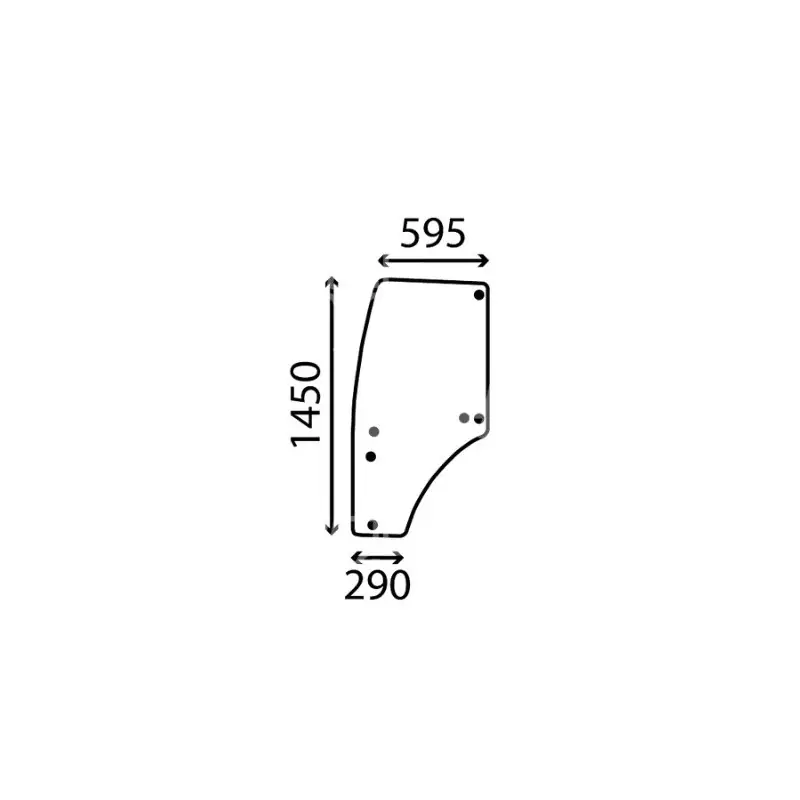 AKK2226 Szyba drzwi lewa zielona Tylko dziś
